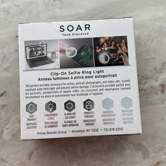 Soar Clip On Selfie Ring Light- never opened - Picture 2 of 3